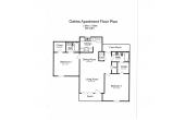 Oakes 2 bdr 2 bath floorplan